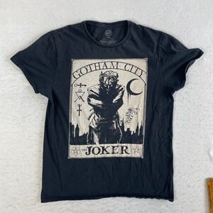 DC Comics Originals Gotham City Joker T-Shirt Medium Black Graphic Short Sleeve